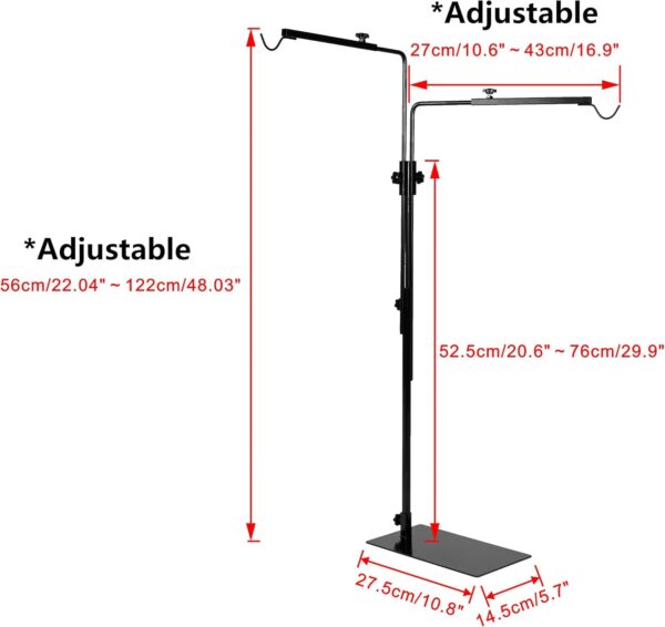 Promotes Growth Plants Grow Stand 2-Lights Adjustable Angle & Height 5.9Ft Timer Cord Free Placement