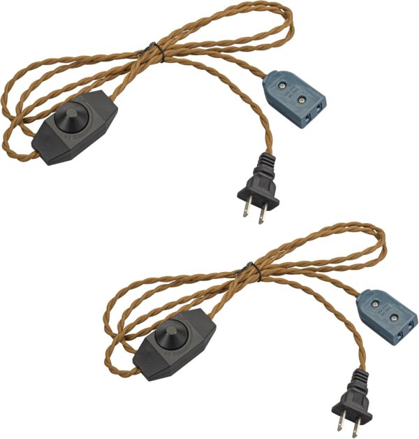 Customizable Plug Outlet Power Wire Extension Cord Vintage Lighting Accessory Part DIY Project