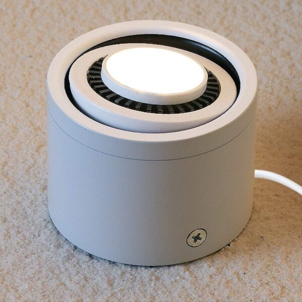 Remote Dimmable 7W LED Barrel Type 5.9ft On/Off Foot Pedal Switch Cord Wall Spotlight White