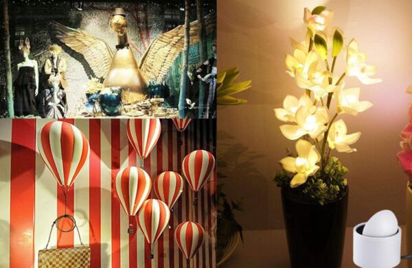 Remote Dimmable 7W LED Barrel Type 5.9ft On/Off Foot Pedal Switch Cord Wall Spotlight White